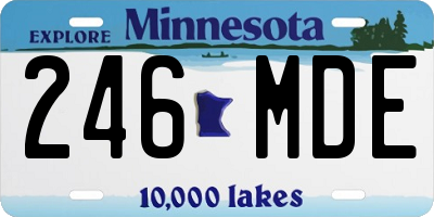 MN license plate 246MDE