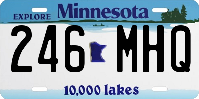 MN license plate 246MHQ