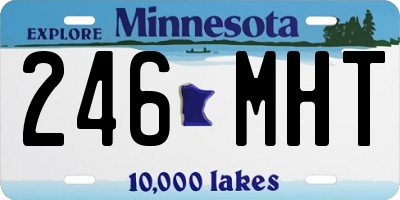 MN license plate 246MHT