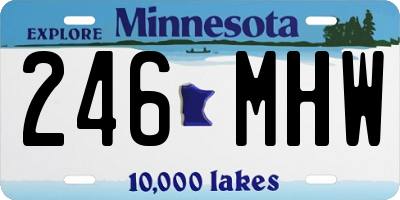 MN license plate 246MHW
