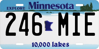 MN license plate 246MIE