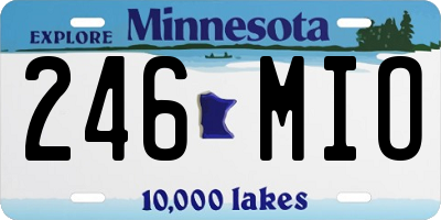 MN license plate 246MIO