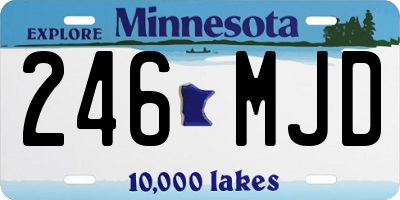 MN license plate 246MJD