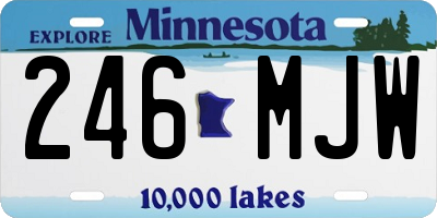 MN license plate 246MJW