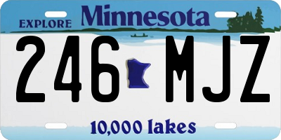 MN license plate 246MJZ