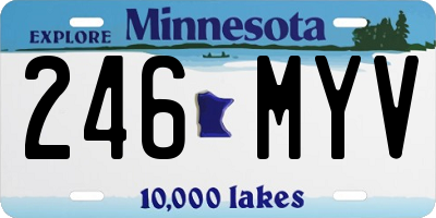 MN license plate 246MYV