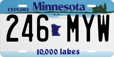 MN license plate 246MYW