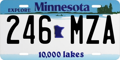 MN license plate 246MZA