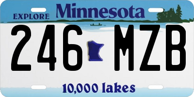 MN license plate 246MZB