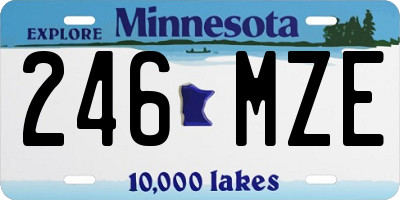 MN license plate 246MZE
