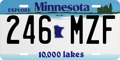 MN license plate 246MZF