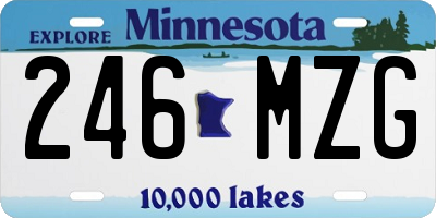 MN license plate 246MZG