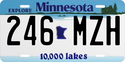 MN license plate 246MZH