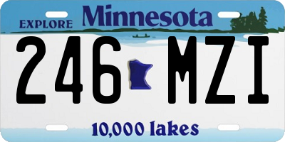 MN license plate 246MZI