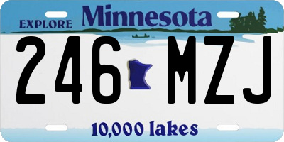 MN license plate 246MZJ
