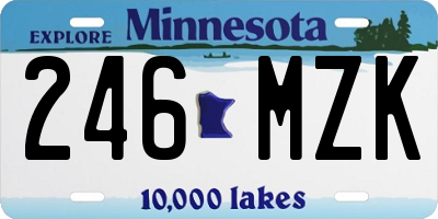 MN license plate 246MZK