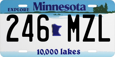 MN license plate 246MZL