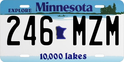 MN license plate 246MZM