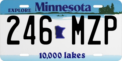 MN license plate 246MZP