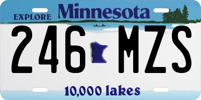 MN license plate 246MZS