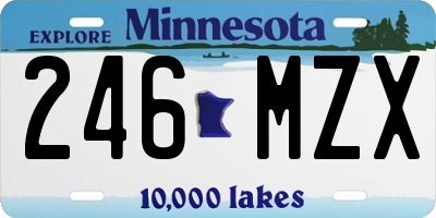 MN license plate 246MZX