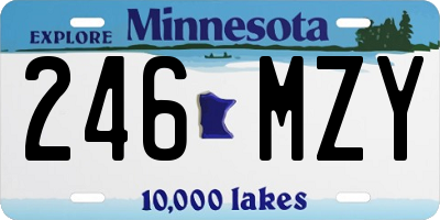MN license plate 246MZY