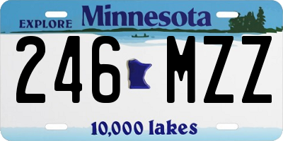MN license plate 246MZZ