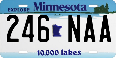 MN license plate 246NAA