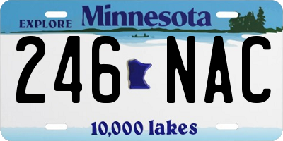 MN license plate 246NAC
