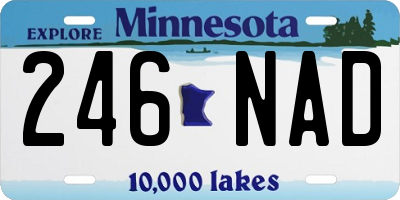MN license plate 246NAD