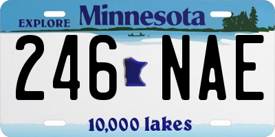 MN license plate 246NAE