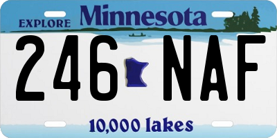 MN license plate 246NAF