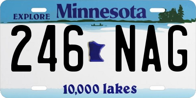 MN license plate 246NAG
