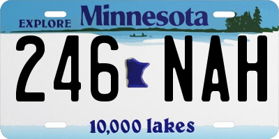 MN license plate 246NAH