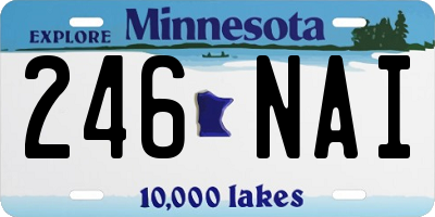 MN license plate 246NAI
