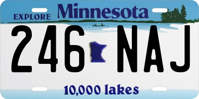 MN license plate 246NAJ