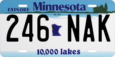 MN license plate 246NAK
