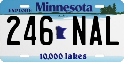 MN license plate 246NAL