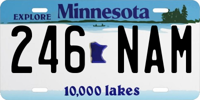 MN license plate 246NAM