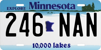 MN license plate 246NAN