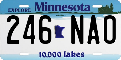 MN license plate 246NAO