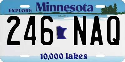 MN license plate 246NAQ