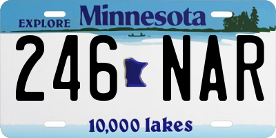 MN license plate 246NAR