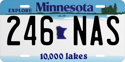 MN license plate 246NAS