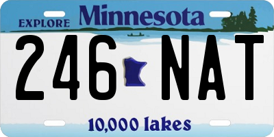 MN license plate 246NAT