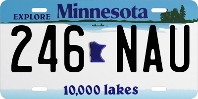 MN license plate 246NAU