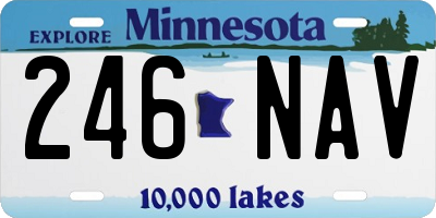MN license plate 246NAV