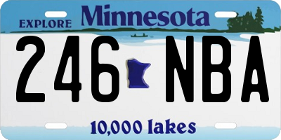 MN license plate 246NBA