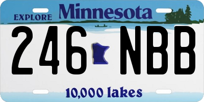 MN license plate 246NBB