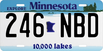 MN license plate 246NBD